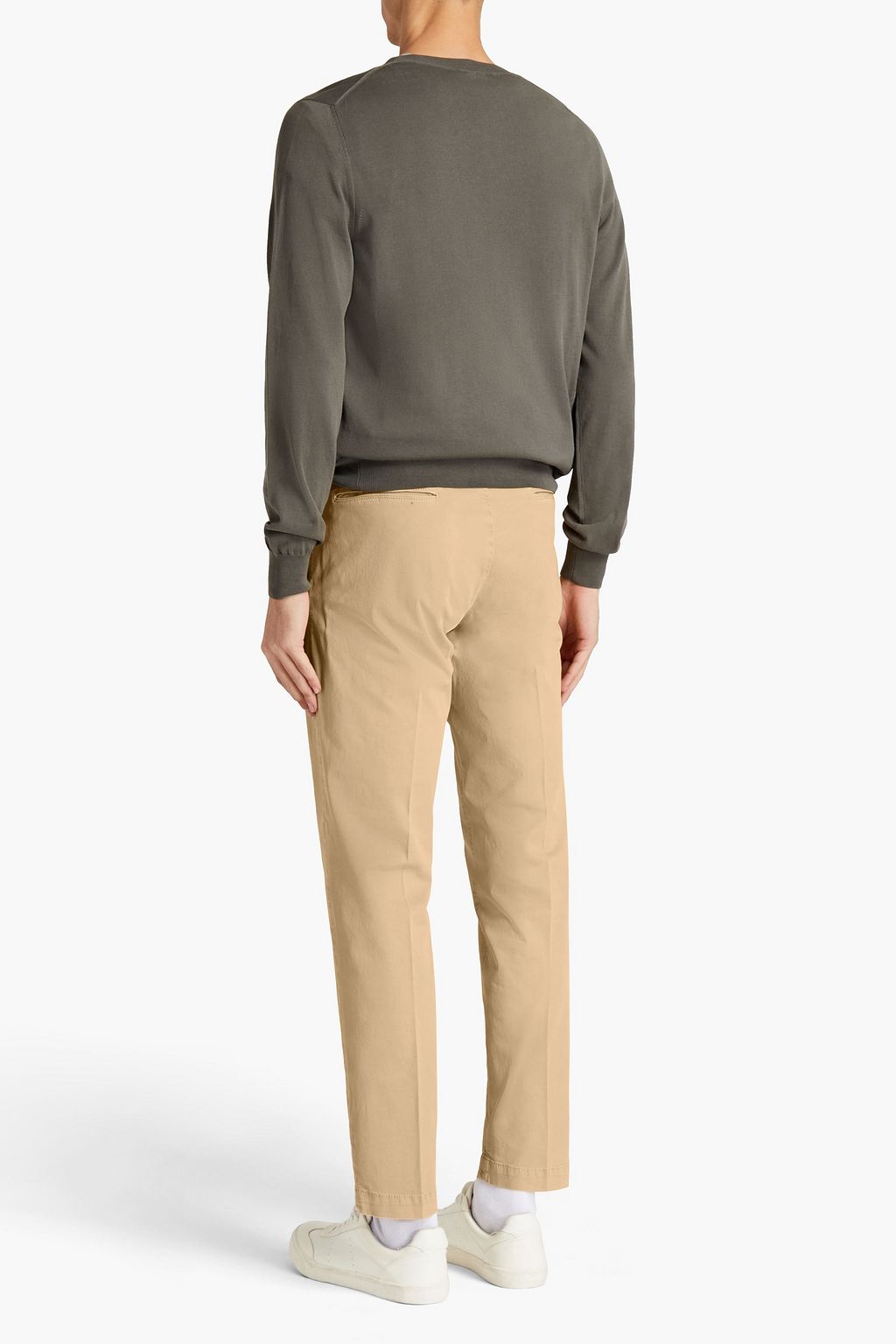 PESERICO Cotton-blend gabardine chinos