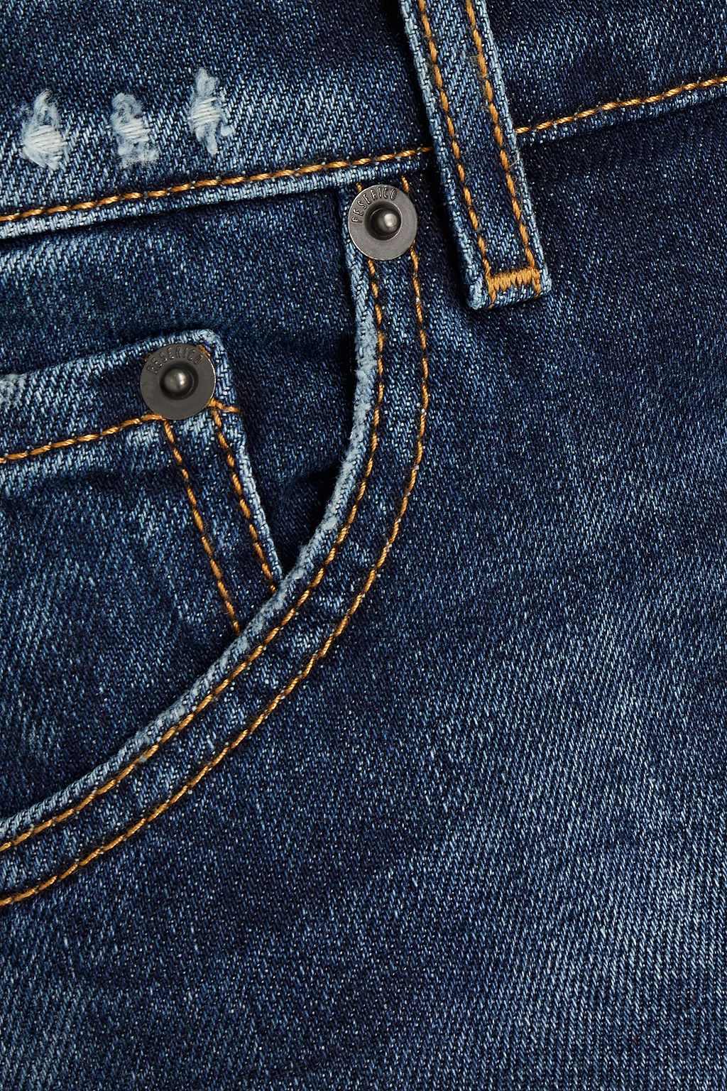 PESERICO Slim-fit distressed denim jeans