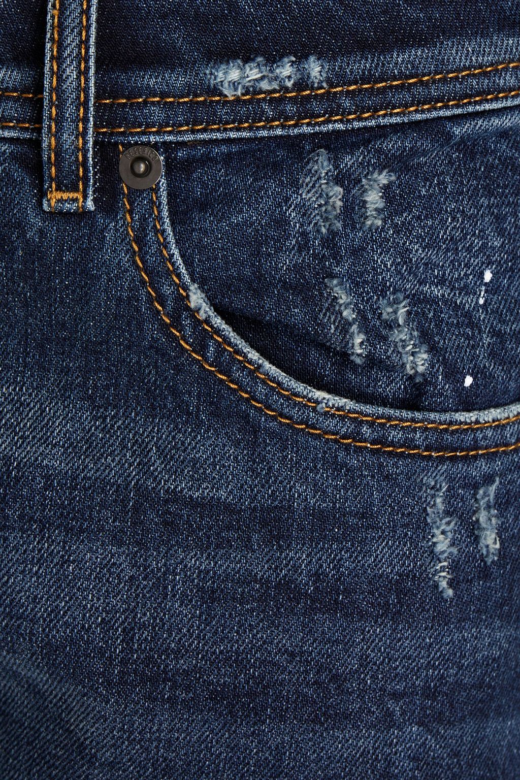 PESERICO Slim-fit distressed denim jeans