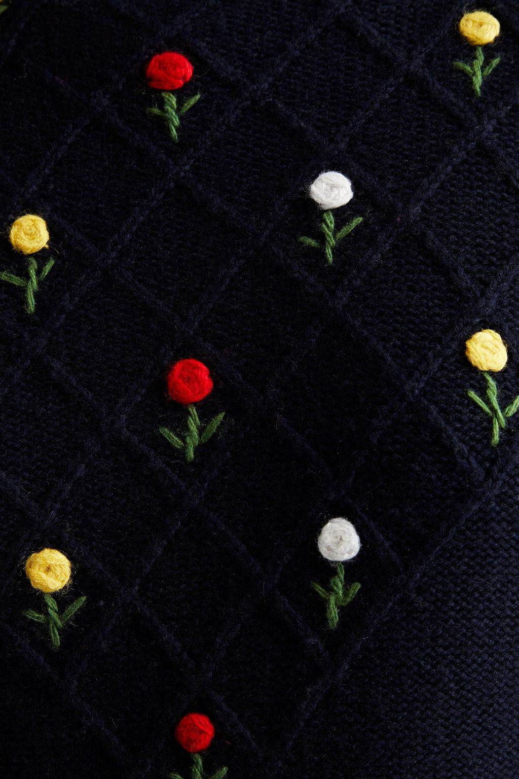 AUTUMN CASHMERE Juliette embroidered knitted turtleneck sweater
