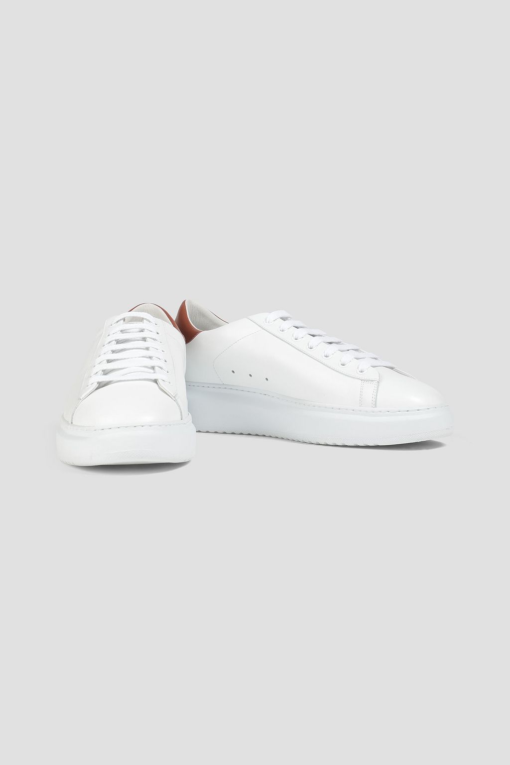 PESERICO Perforated logo-print leather sneakers