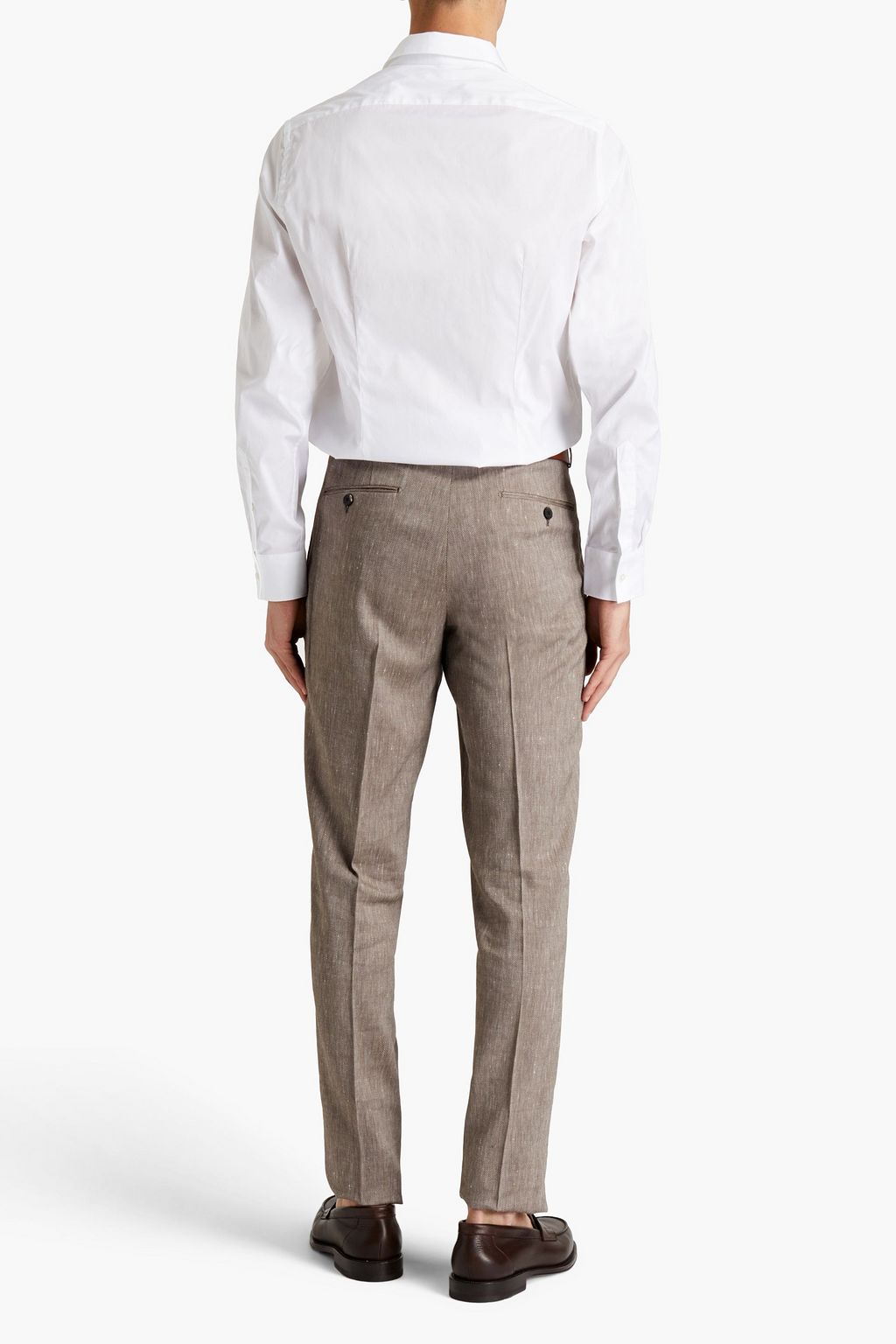 PESERICO Stretch-cotton poplin shirt