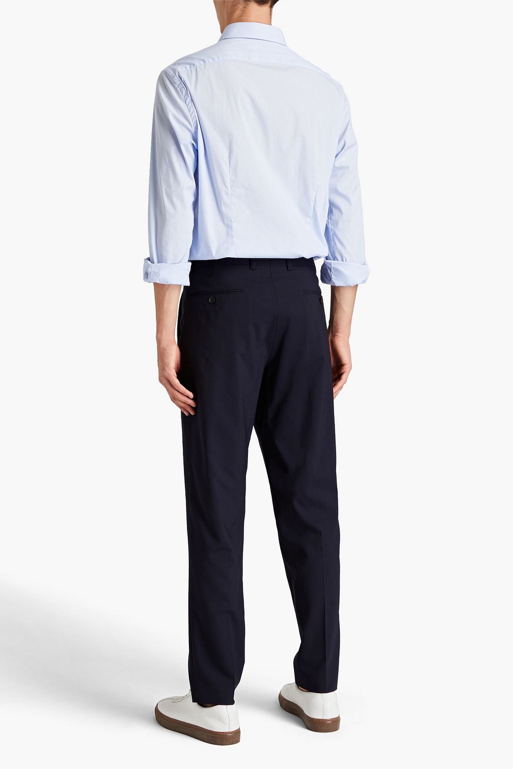 PESERICO Striped stretch-cotton poplin shirt