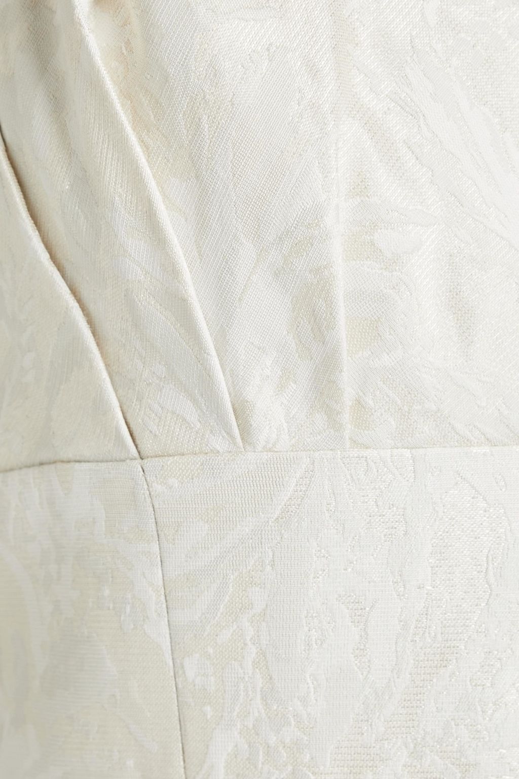 ML MONIQUE LHUILLIER 장식 디테일 자카드 플리츠 맥시 드레스