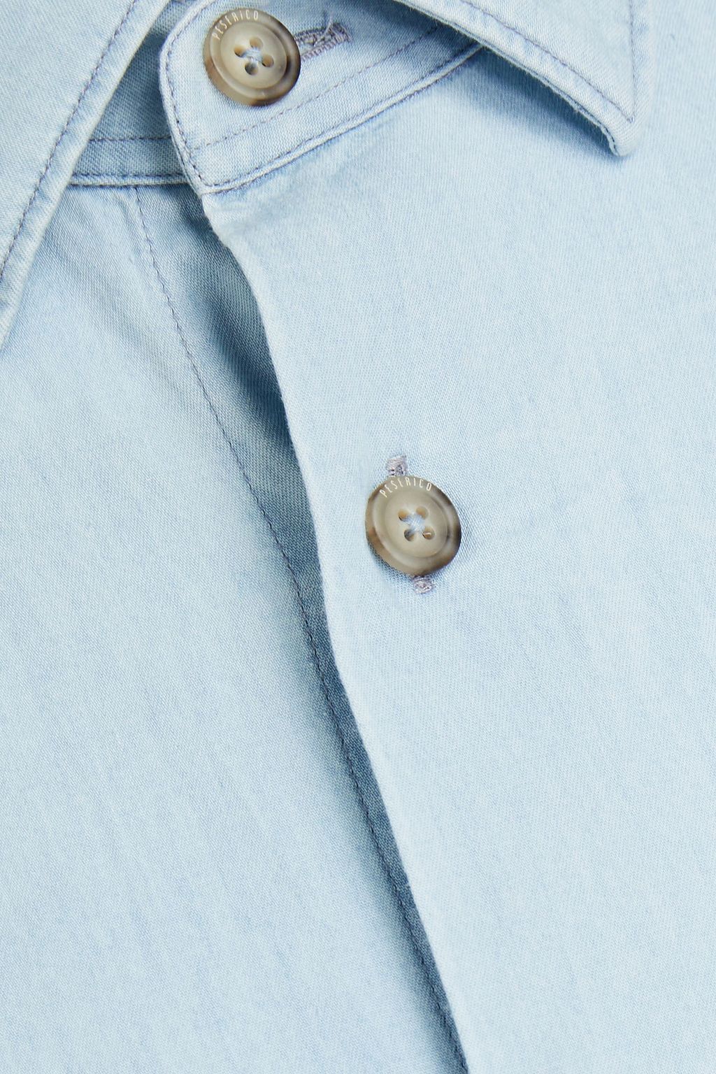 PESERICO Cotton-blend chambray shirt