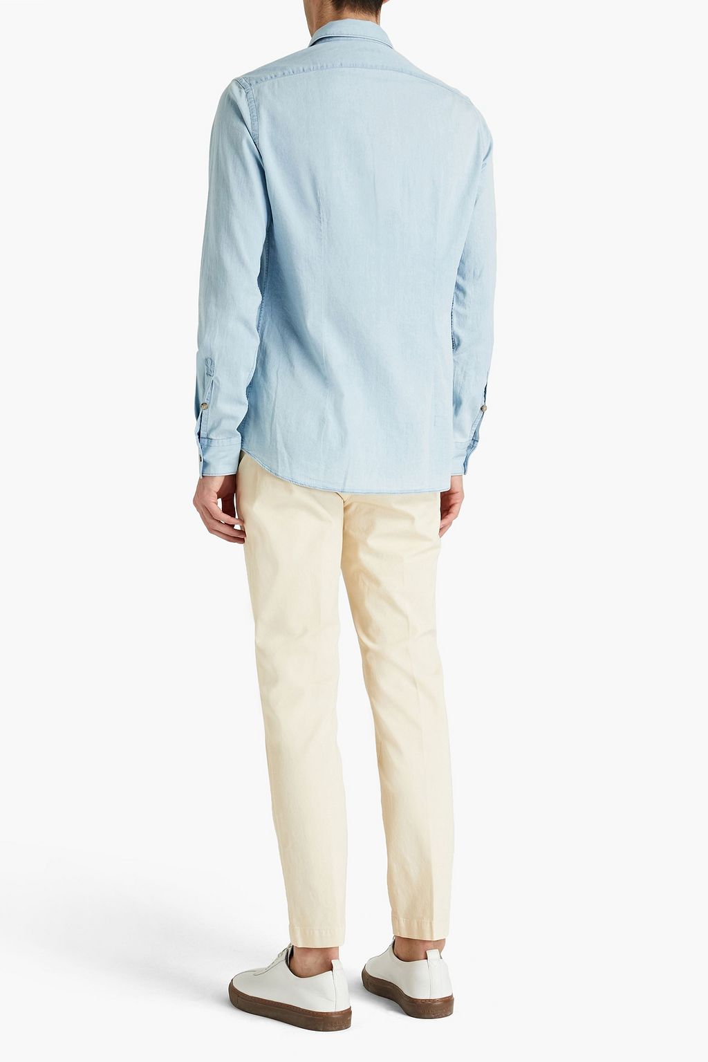 PESERICO Cotton-blend chambray shirt
