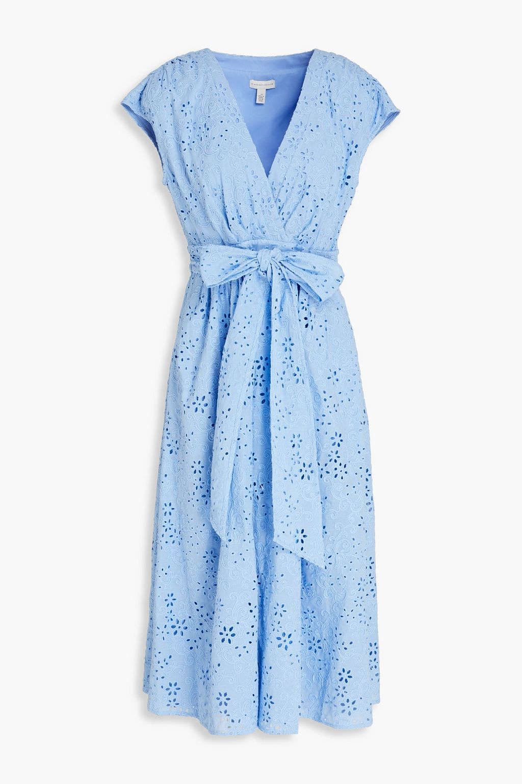 ML MONIQUE LHUILLIER Belted broderie anglaise cotton midi dress | THE ...