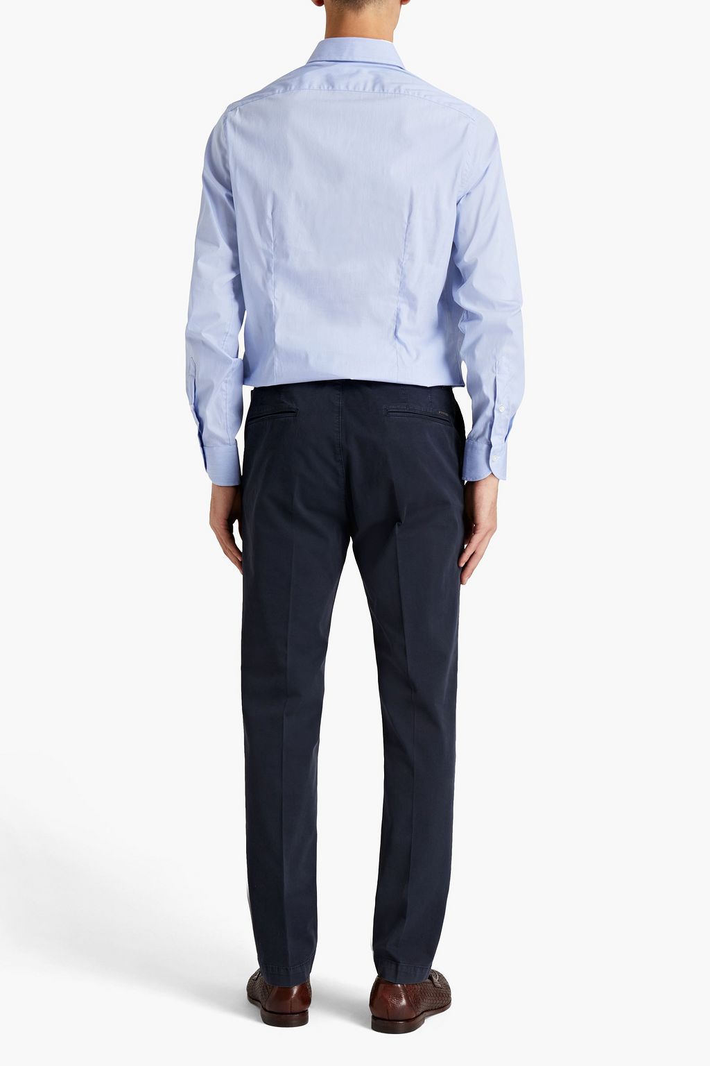 PESERICO Stretch-cotton poplin shirt