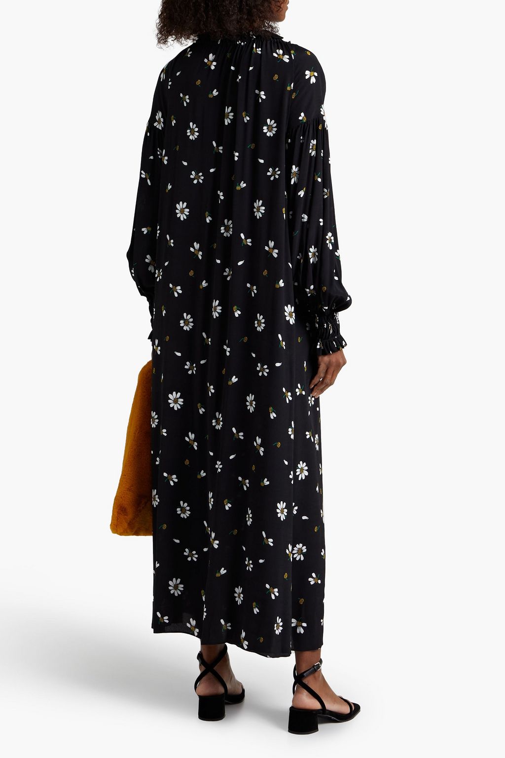 ROSETTA GETTY Floral-print crepe maxi dress