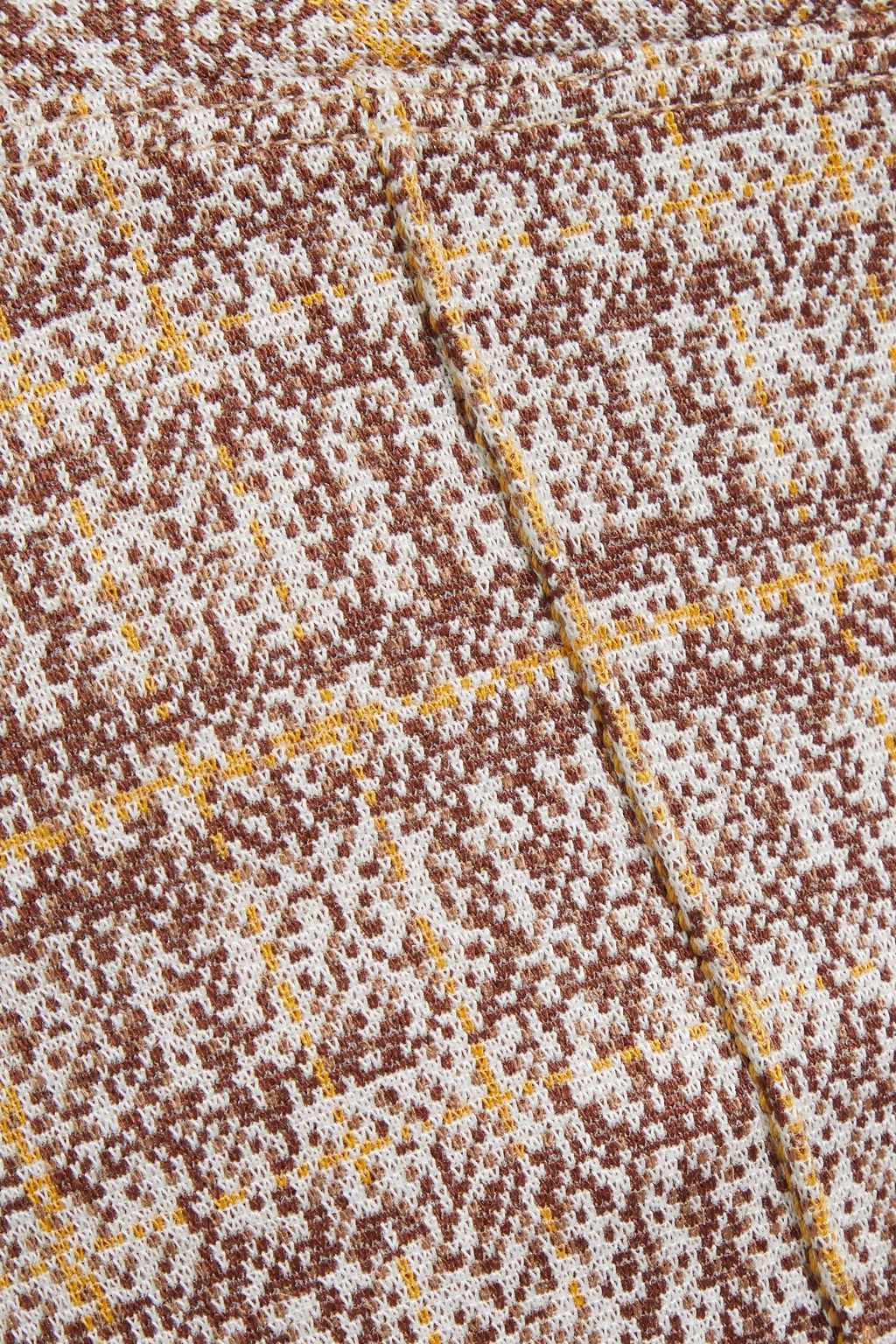 ROSETTA GETTY Checked jacquard-knit flared pants