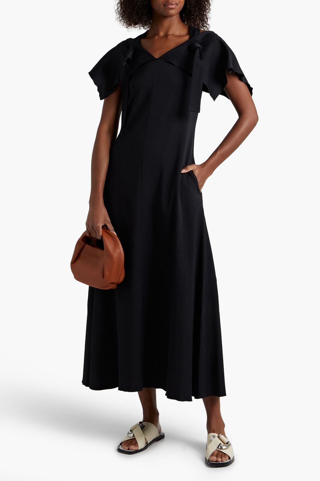 ROSETTA GETTY Draped cady maxi dress