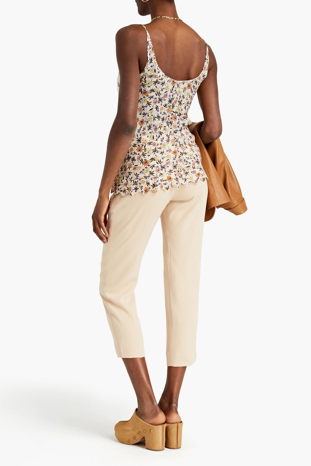 CHLOÉ Cropped crepe tapered pants