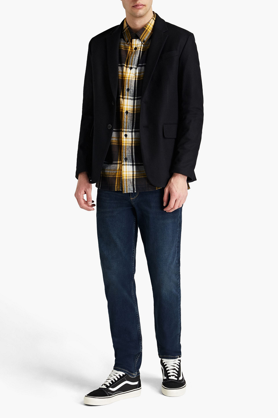 Rag & Bone Razor Brushed Wool-blend Jersey Blazer