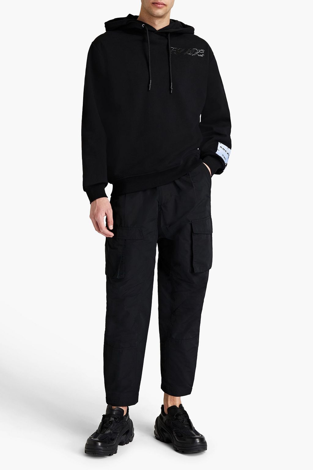 MCQ ALEXANDER MCQUEEN Printed French cotton-terry hoodie