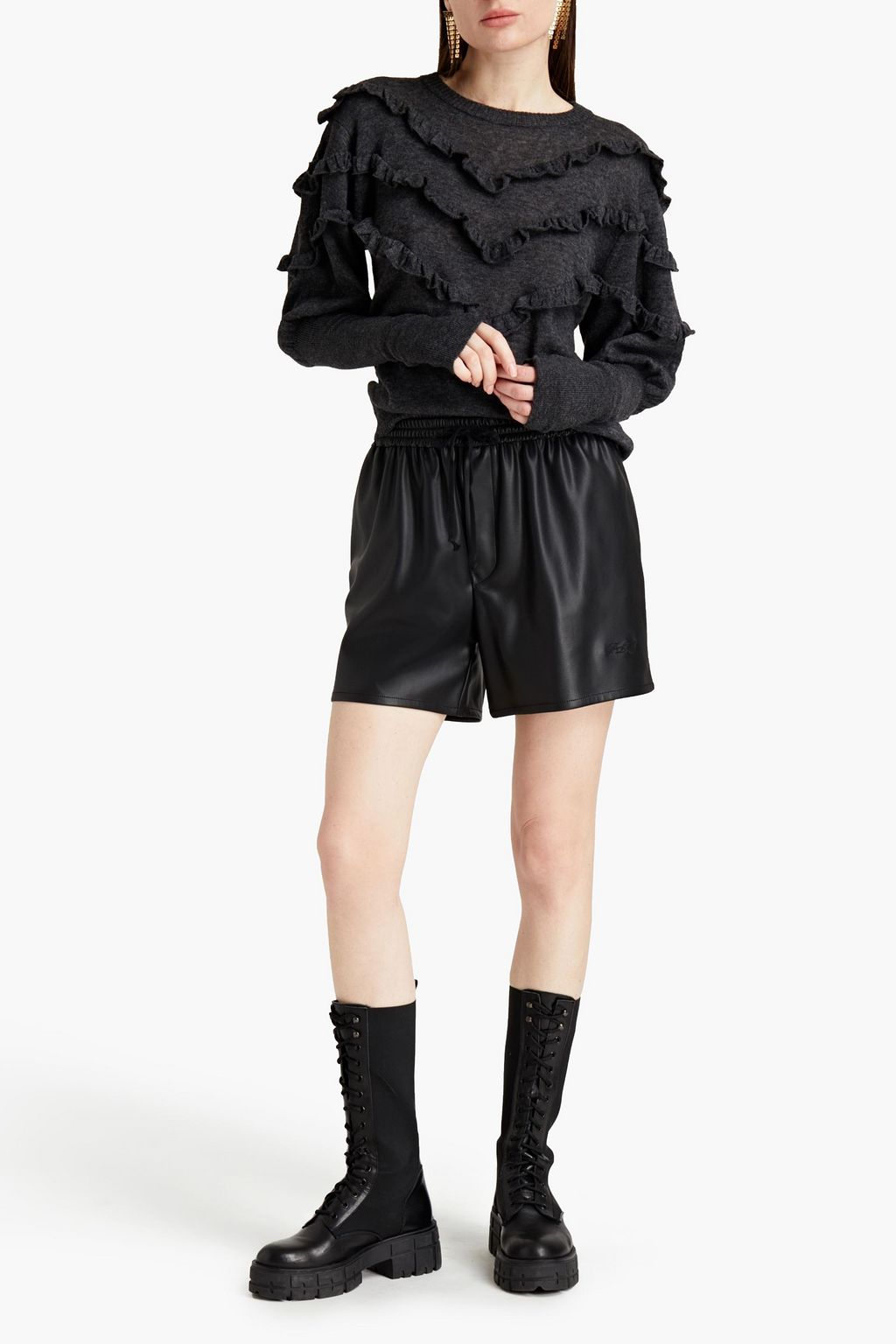 PHILOSOPHY DI LORENZO SERAFINI Faux leather shorts