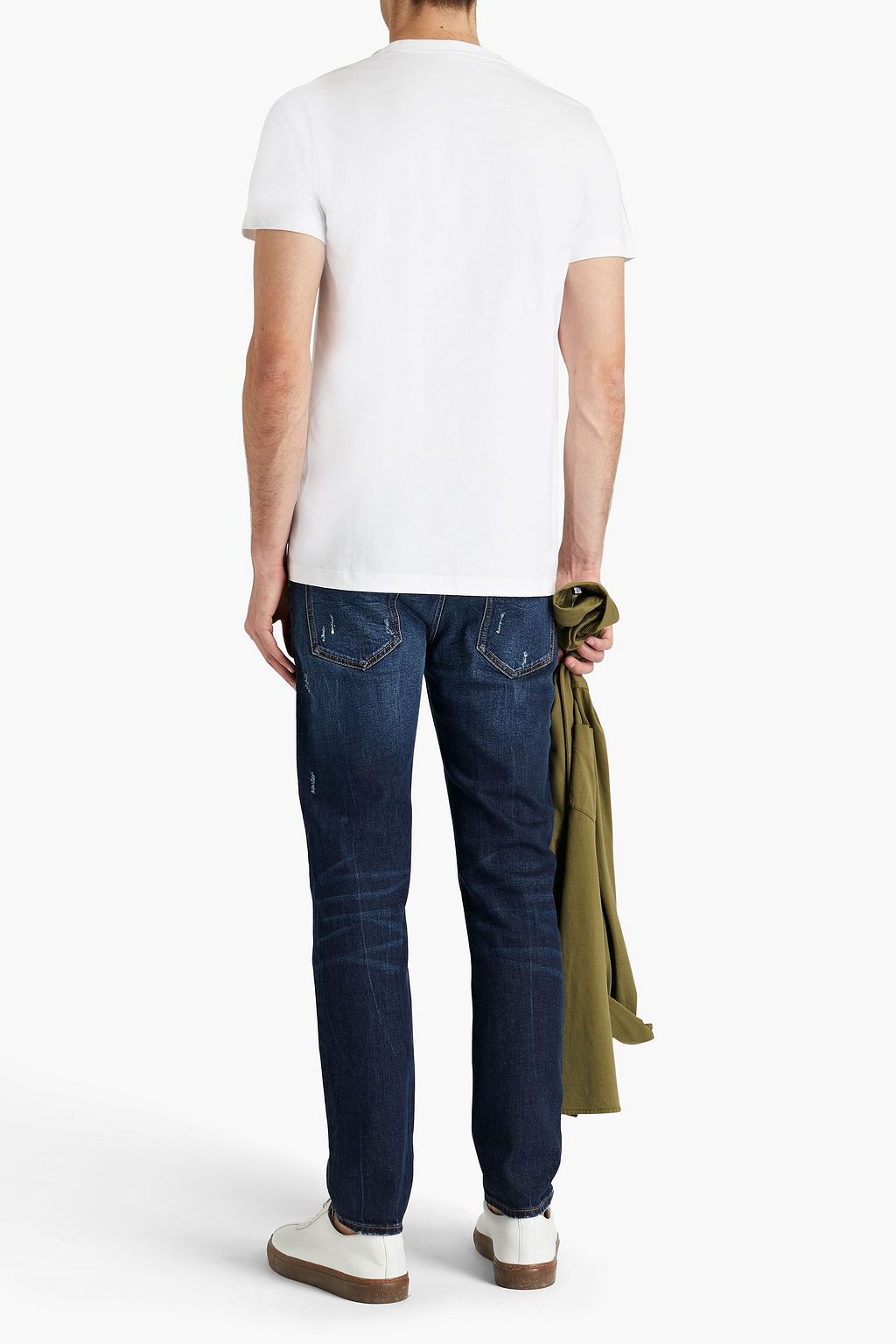 PESERICO Logo-embroidered cotton-jersey T-shirt