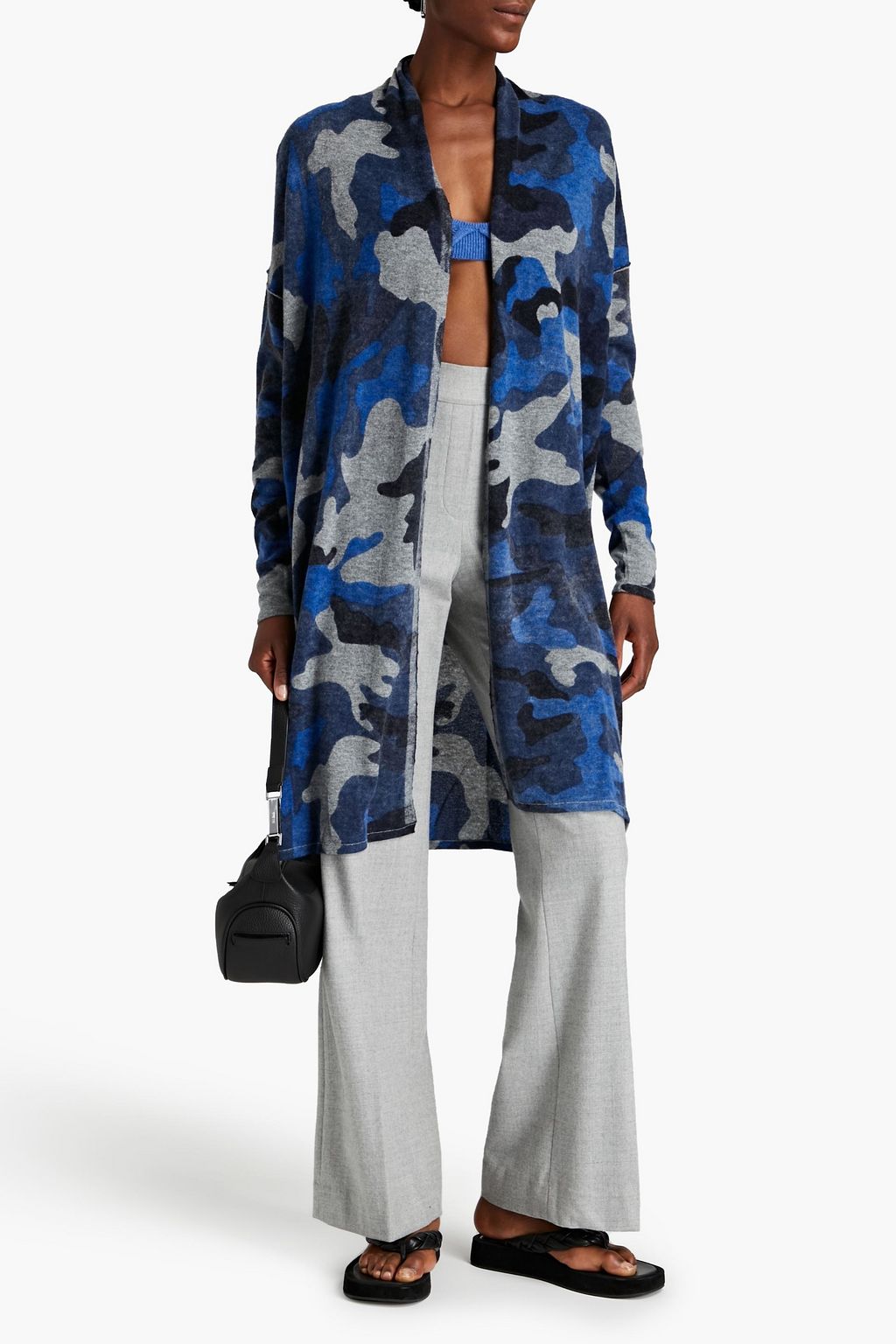 AUTUMN CASHMERE Camouflage cashmere cardigan