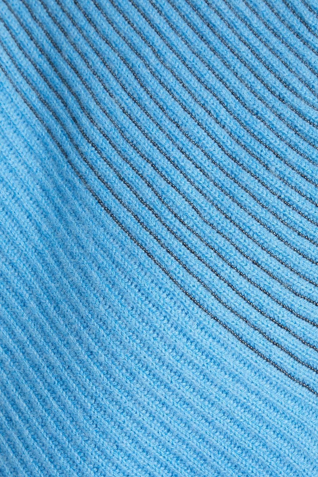 BRUNELLO CUCINELLI Pullover aus geripptem Kaschmir mit Zierperlen
