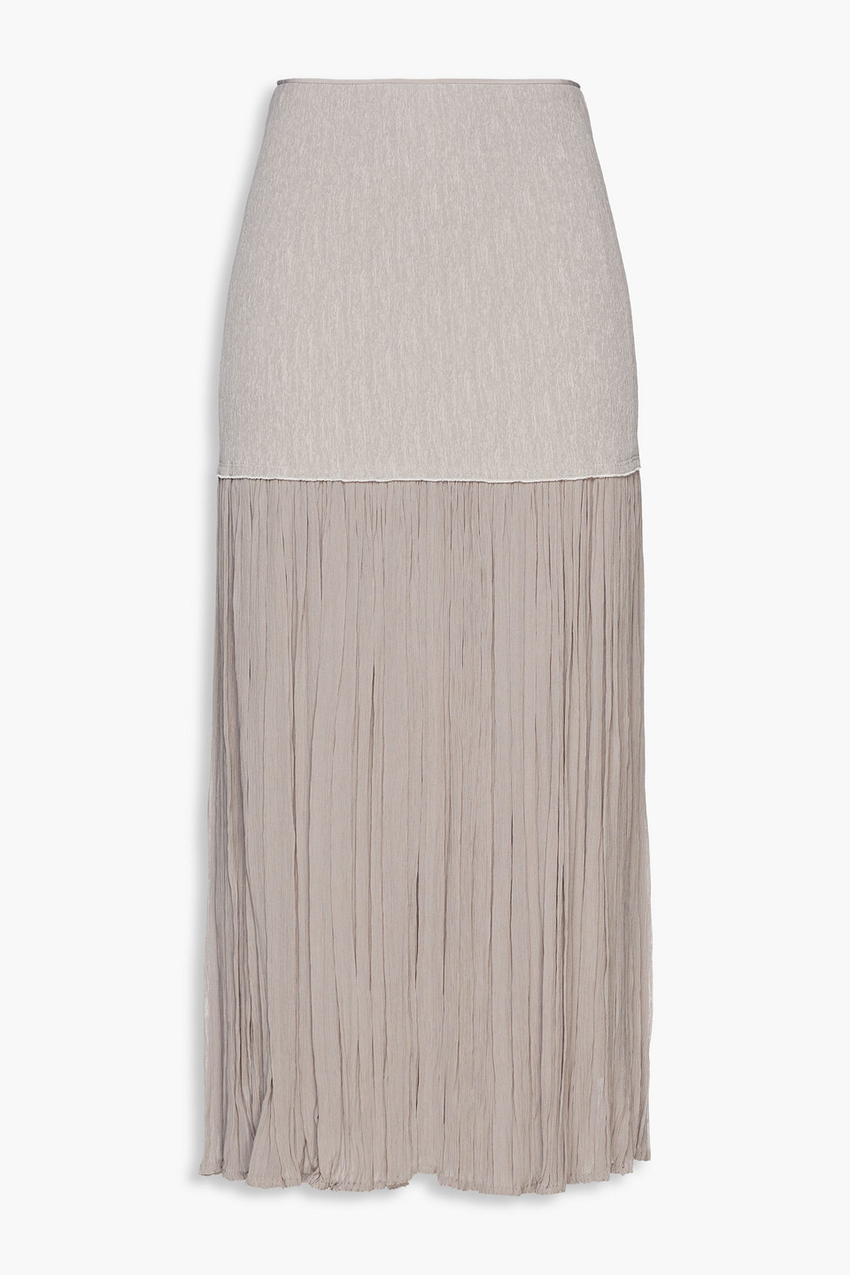 Chloé - Plissé-crepe midi skirt - Neutral - FR 36
