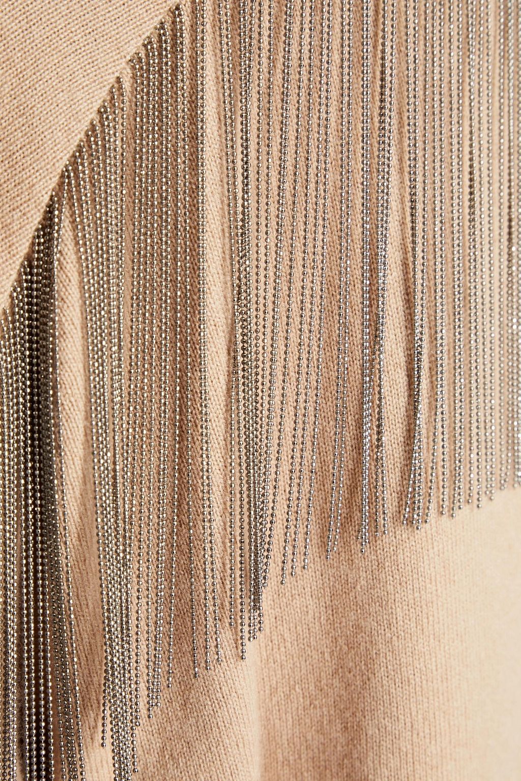 BRUNELLO CUCINELLI Kaschmirpullover mit Fransen und Zierperlen