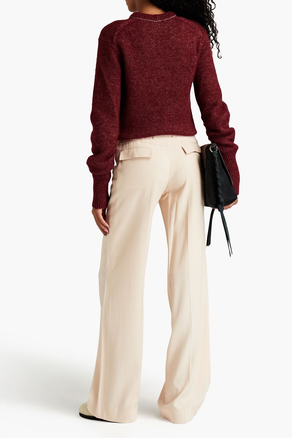 CHLOÉ Wool-blend twill wide-leg pants