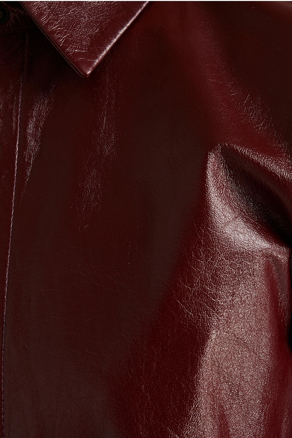 Zeynep Arcay Leather Shirt In Plum