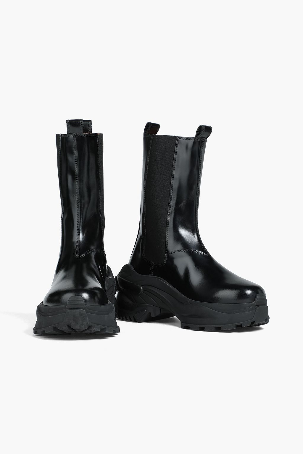 MAISON MARGIELA Glossed-leather exaggerated-sole Chelsea boots
