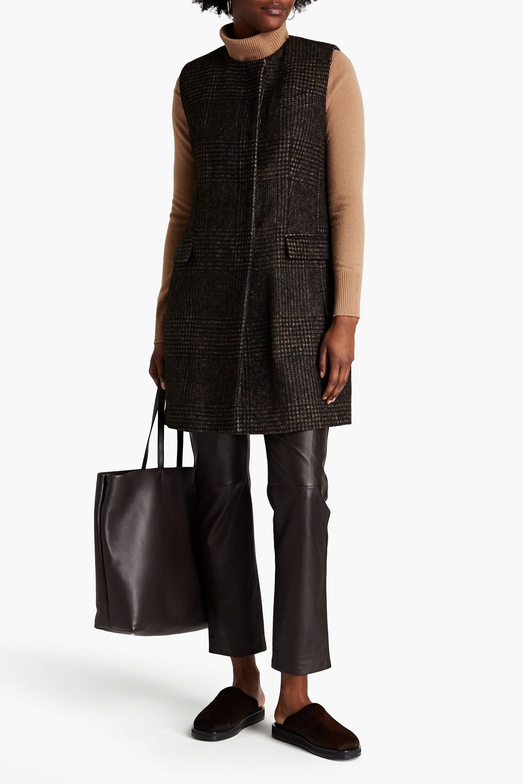 BRUNELLO CUCINELLI Checked felt vest