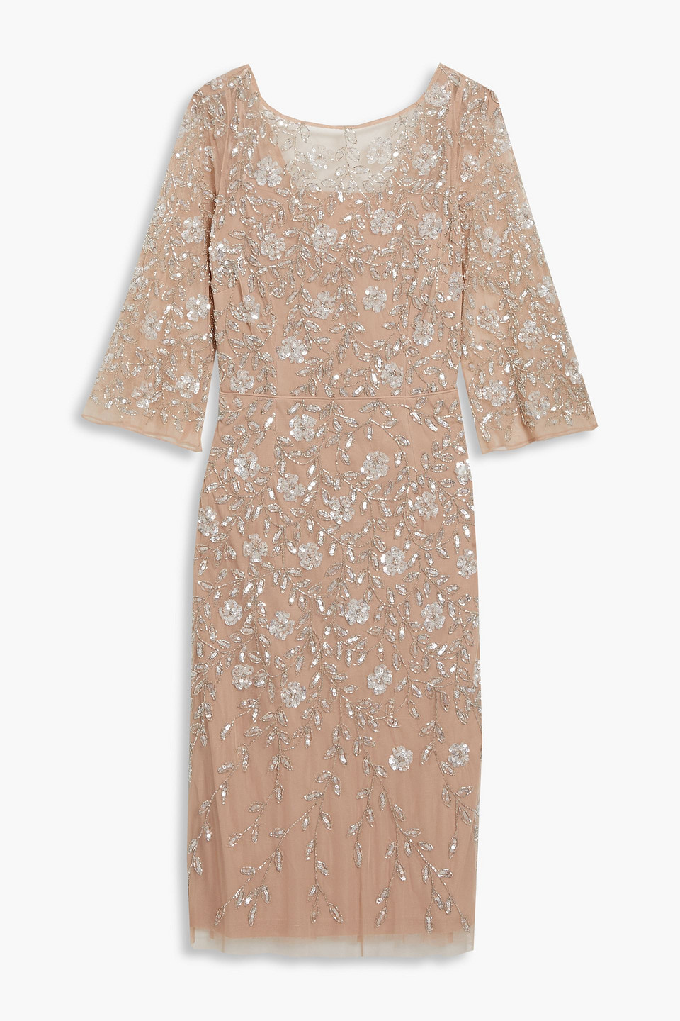 Aidan Mattox Appliquéd tulle dress