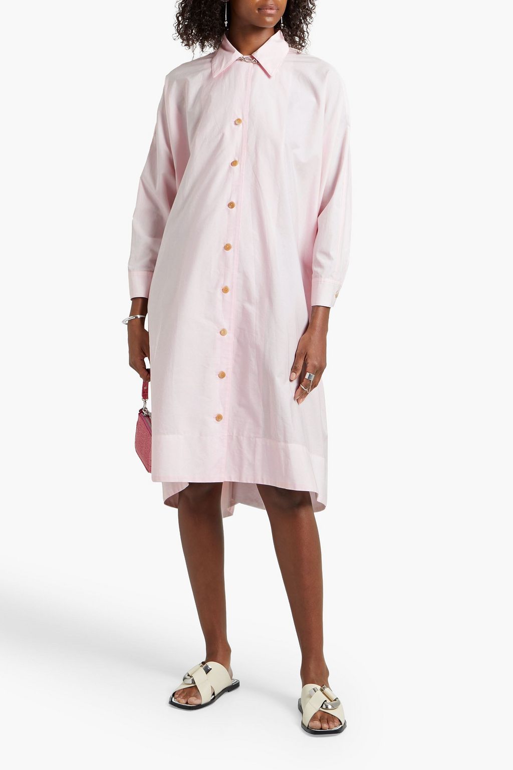 ROSETTA GETTY Oversized cotton-poplin shirt dress