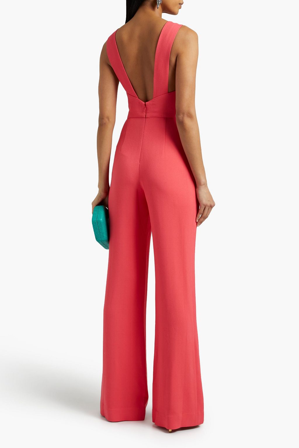 SALONI Jules crepe wide-leg jumpsuit