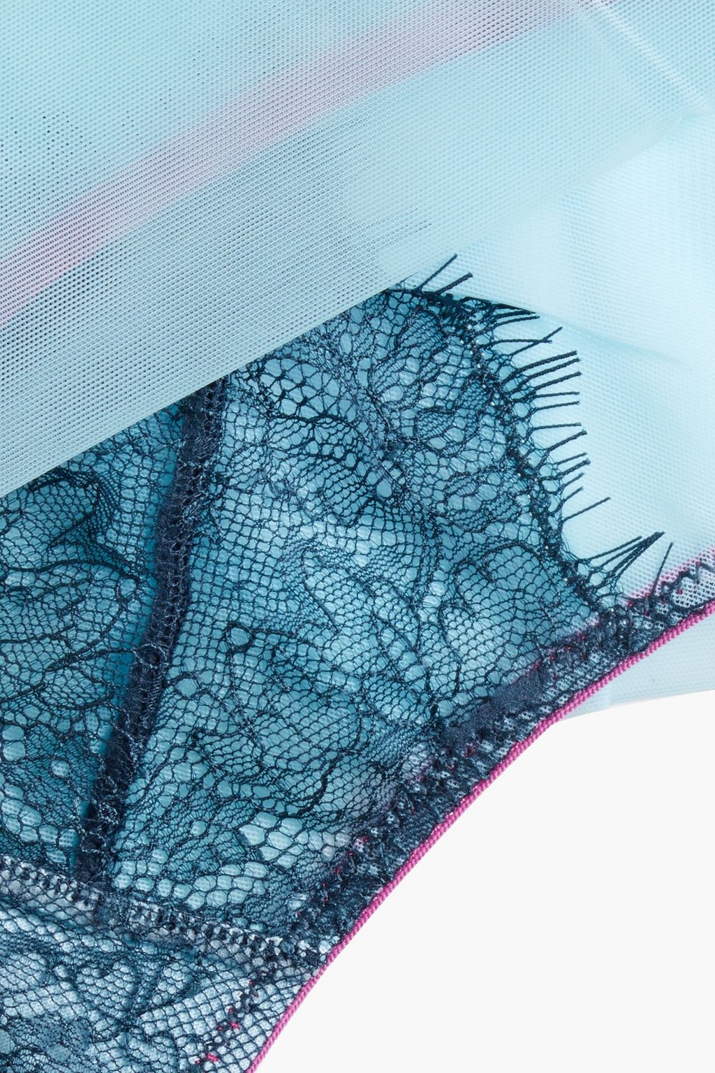 DORA LARSEN Maria lace-paneled stretch-tulle low-rise briefs