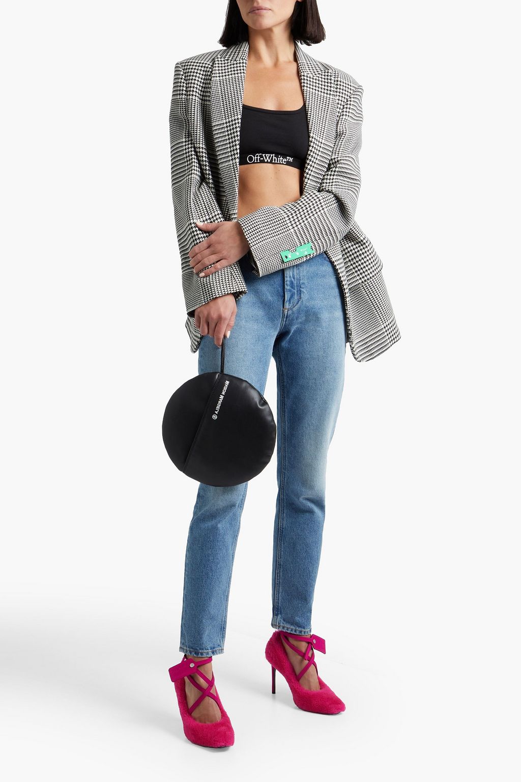 OFF-WHITE™ Printed high-rise slim-leg jeans