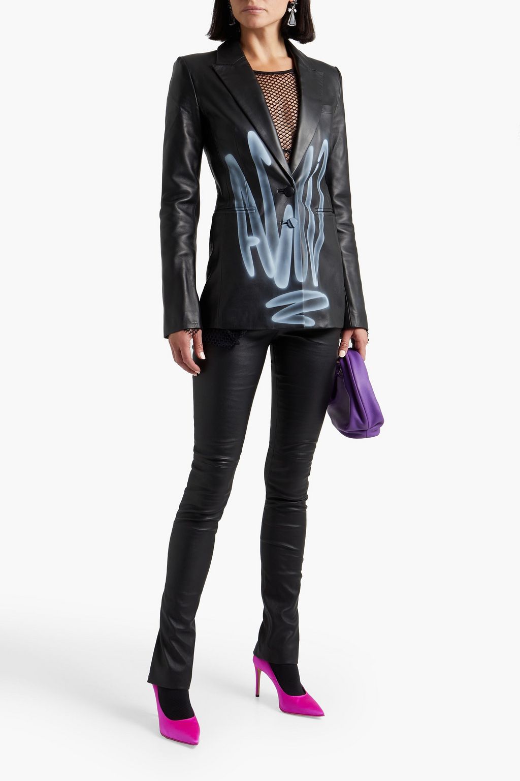 OFF-WHITE™ Leather skinny pants