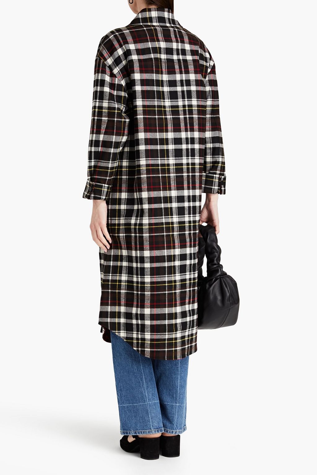 ALICE + OLIVIA Zazie reversible checked twill coat