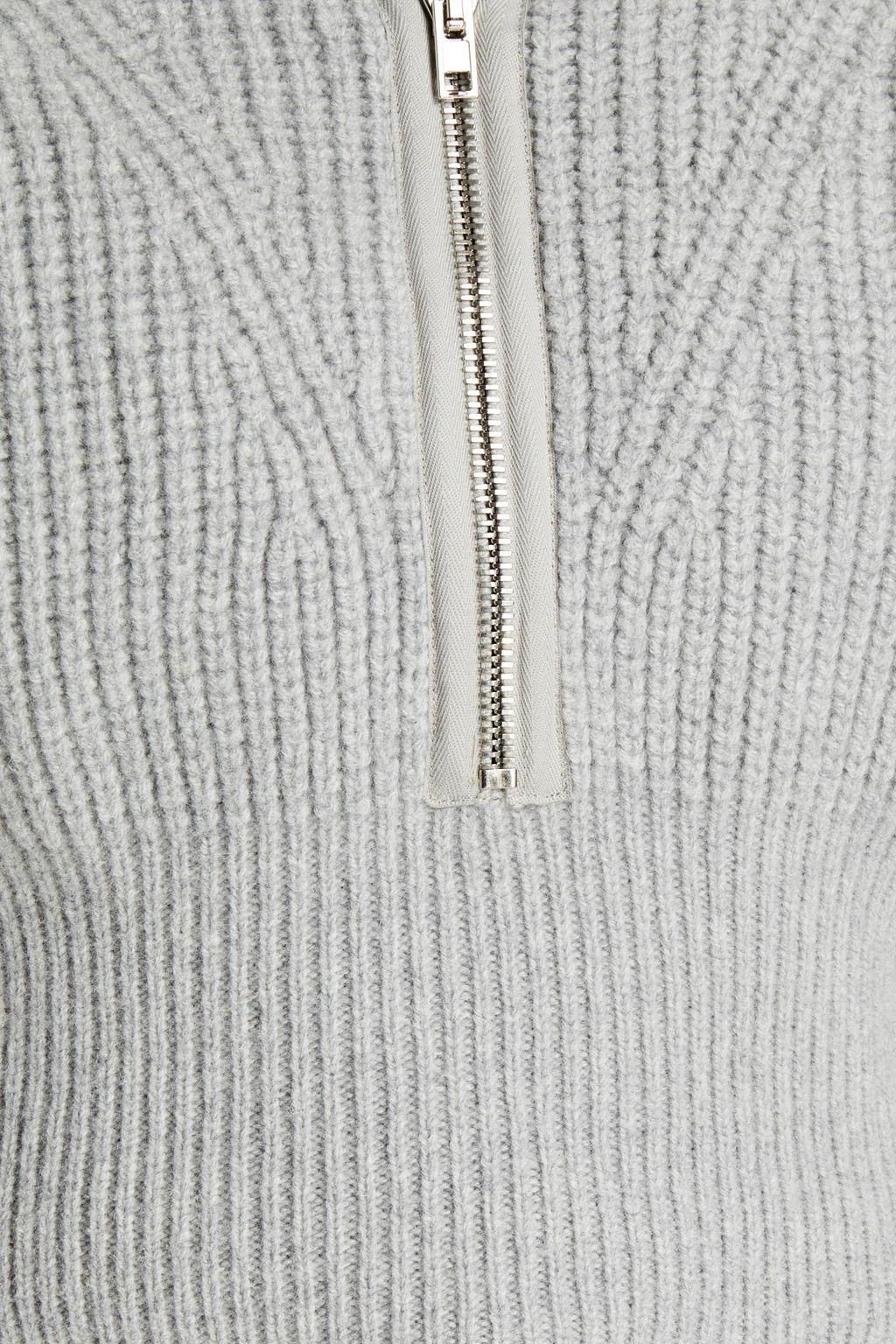 PHILOSOPHY DI LORENZO SERAFINI Ribbed wool half-zip turtleneck sweater