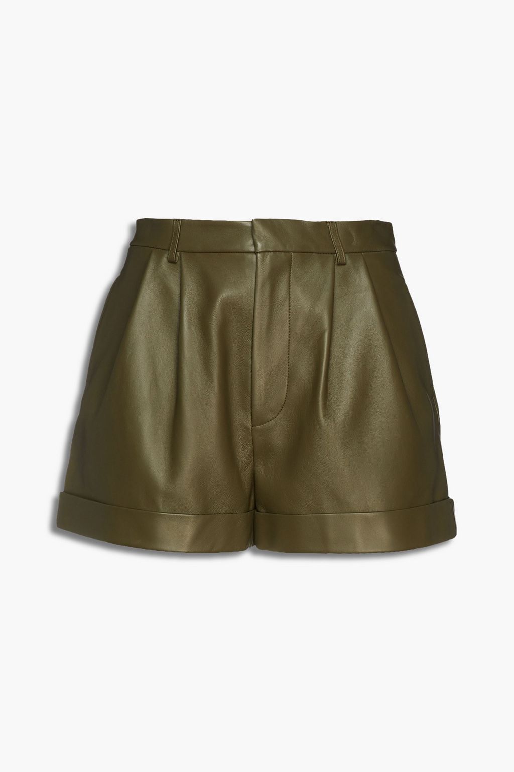 Army green Conry leather shorts | Sale 
