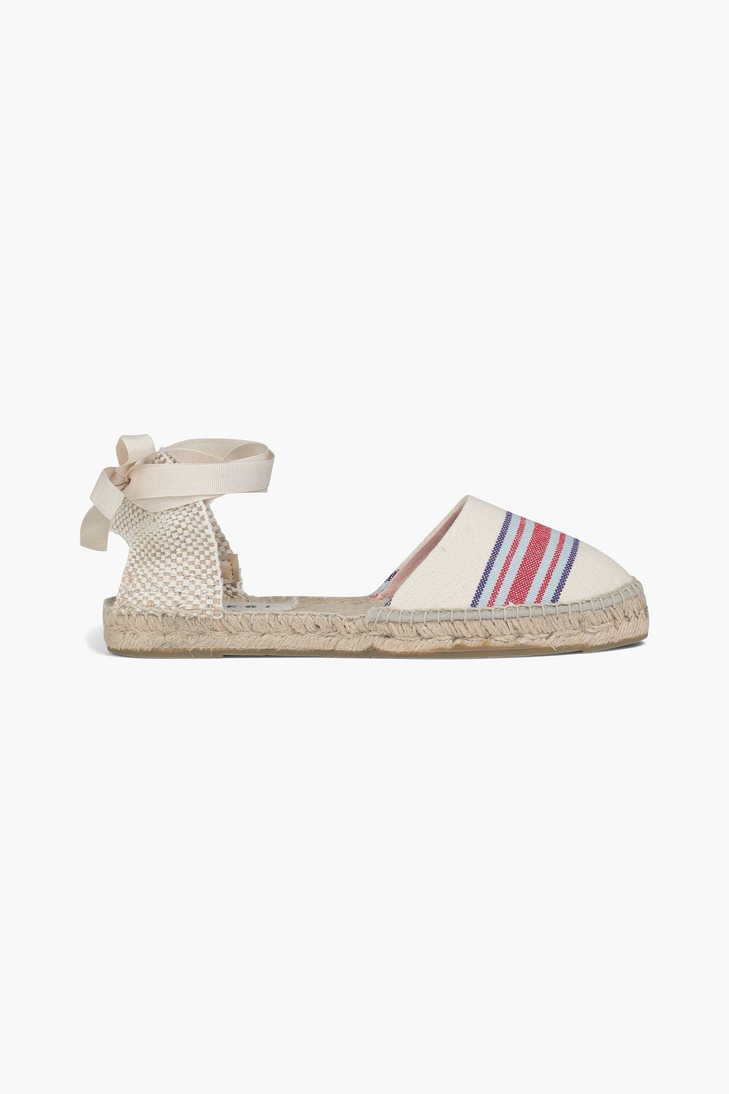 beige canvas espadrilles