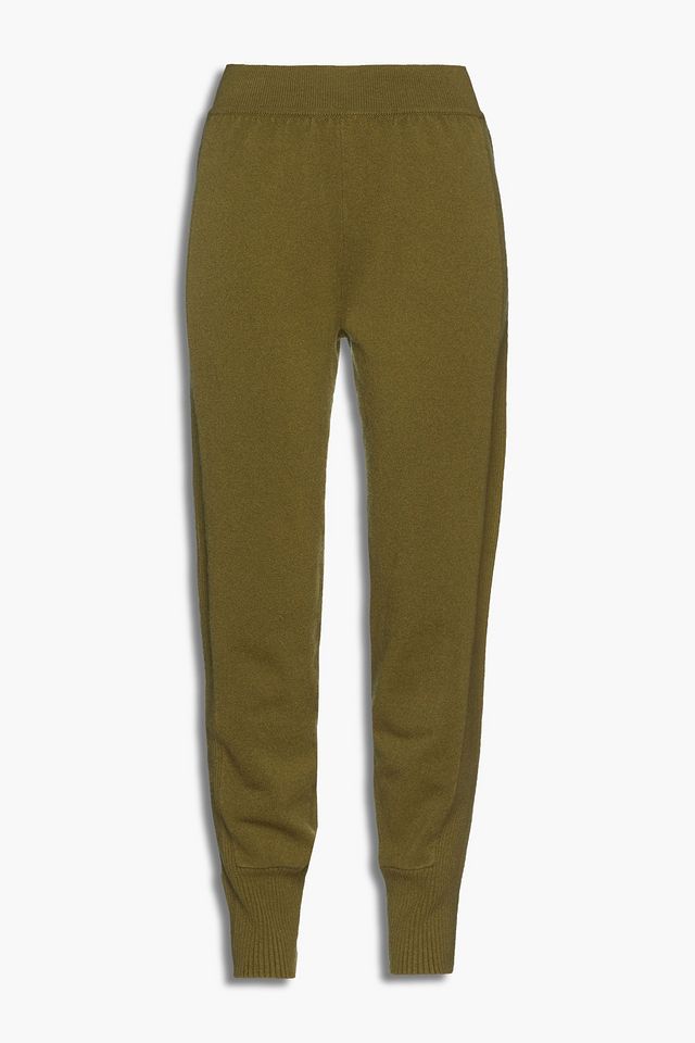 Wool and cashmere-blend track pants