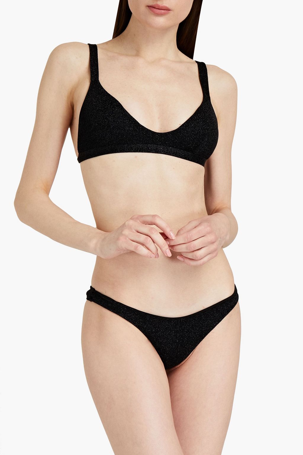 MANEBÍ Metallic triangle bikini