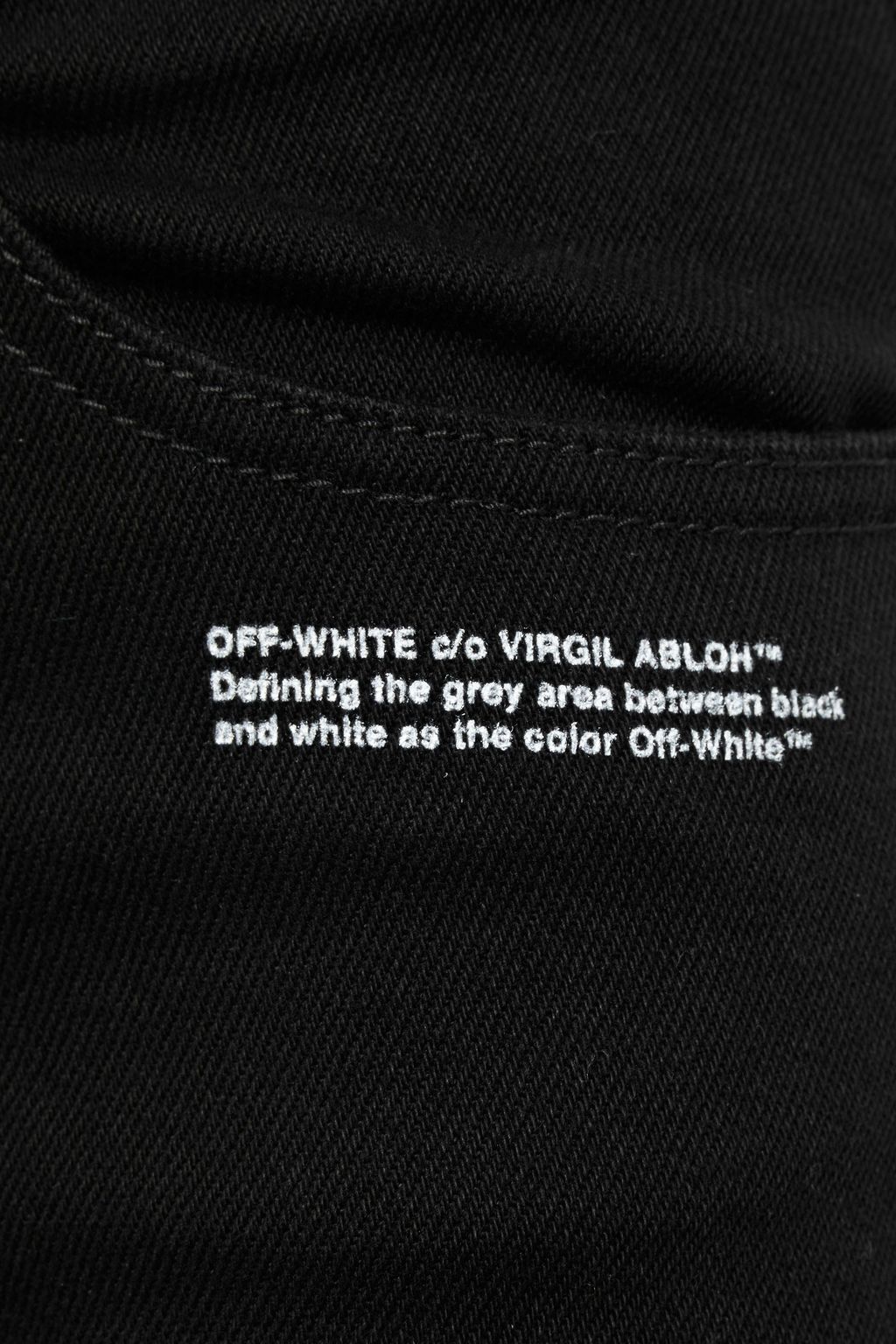 OFF-WHITE™ Printed mid-rise skinny jeans