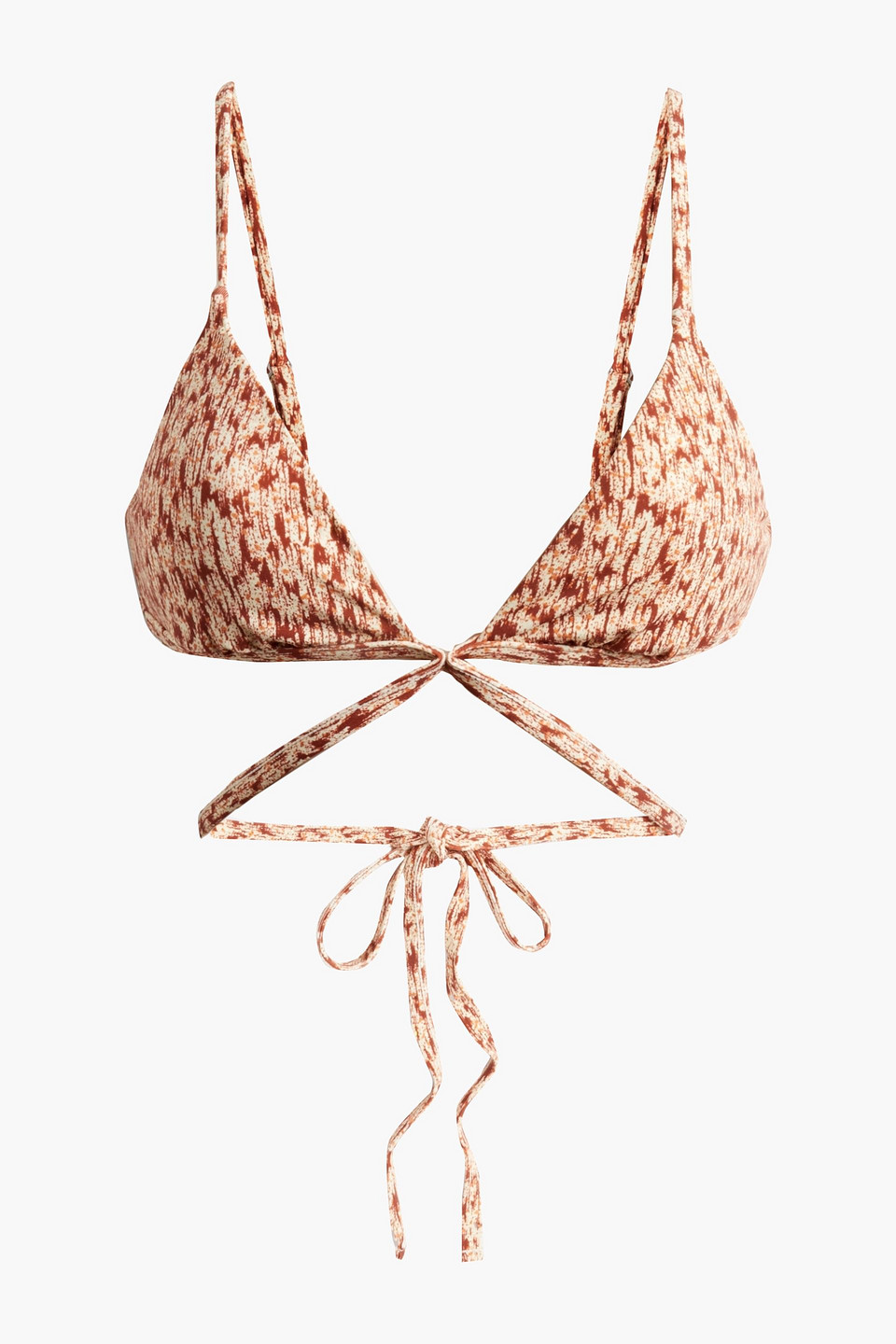 JONATHAN SIMKHAI PRINTED TRIANGLE BIKINI TOP,3074457345630604625