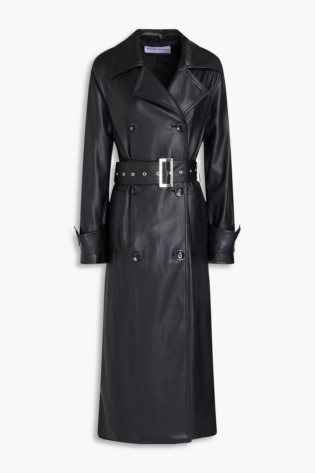 STAND STUDIO Malou faux leather trench coat | THE OUTNET