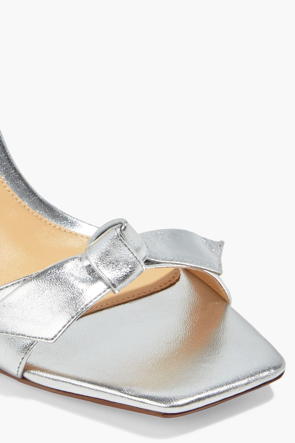 ALEXANDRE BIRMAN Clarita knotted metallic leather sandals