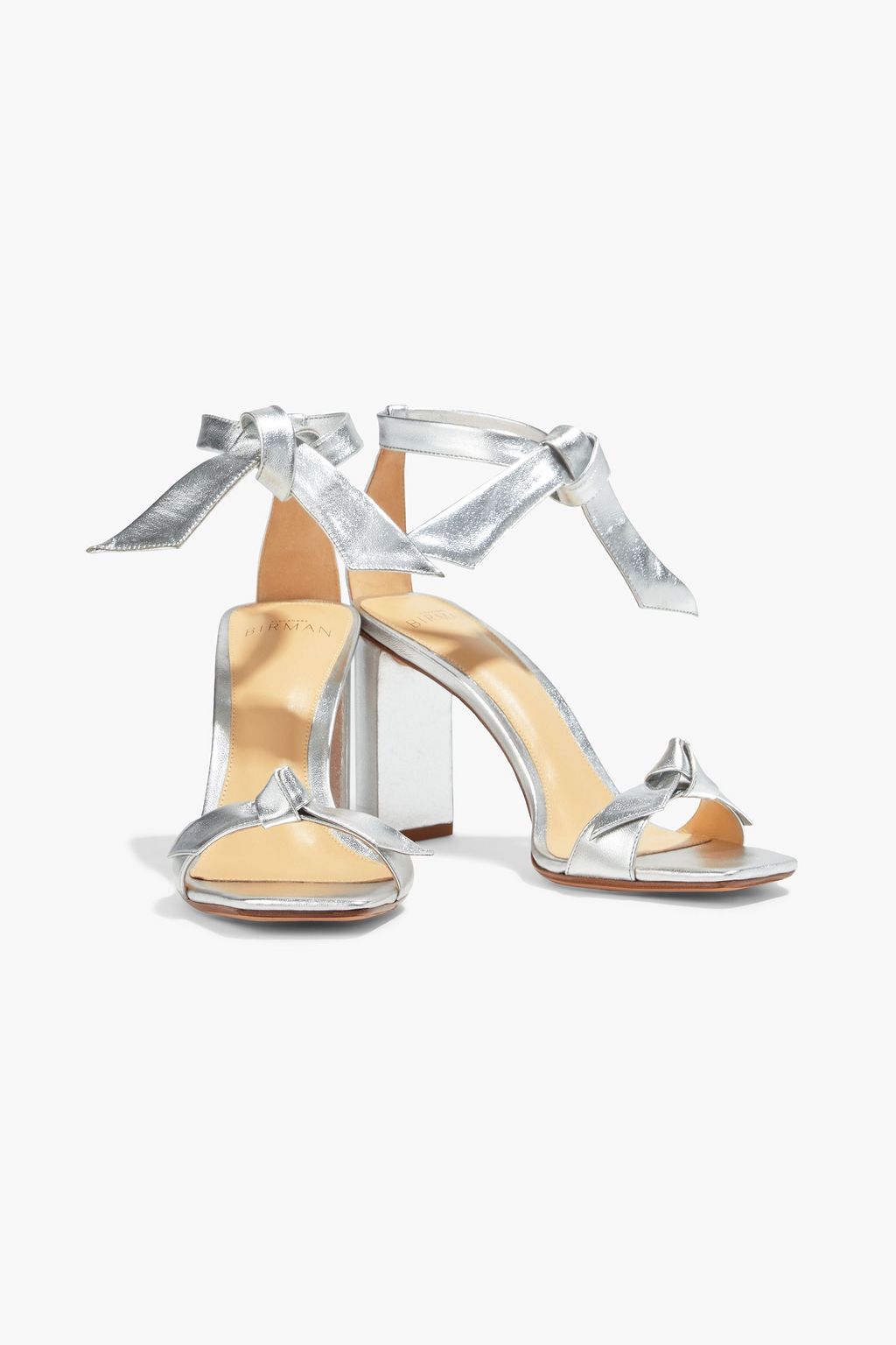 ALEXANDRE BIRMAN Clarita knotted metallic leather sandals