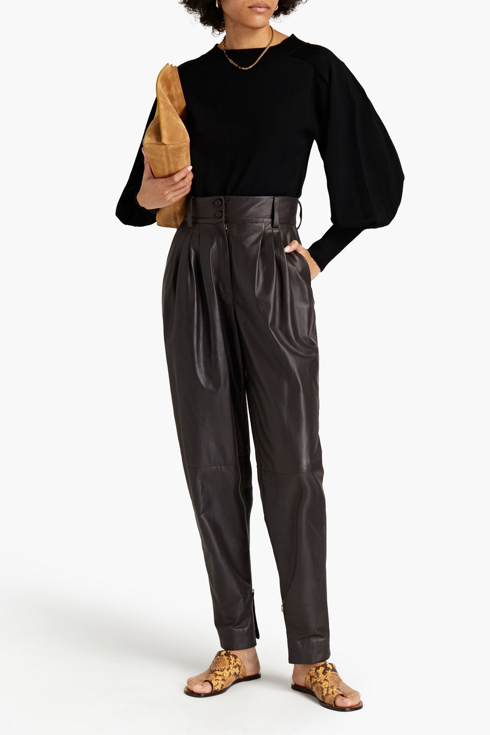 Alberta Ferretti Wool Sweater In Black