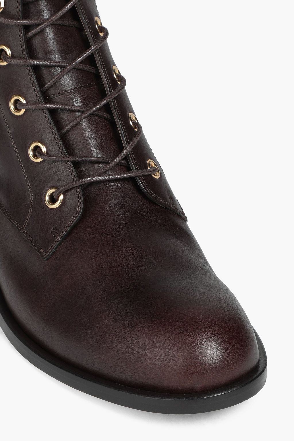 ALBERTA FERRETTI Textured-leather ankle boots