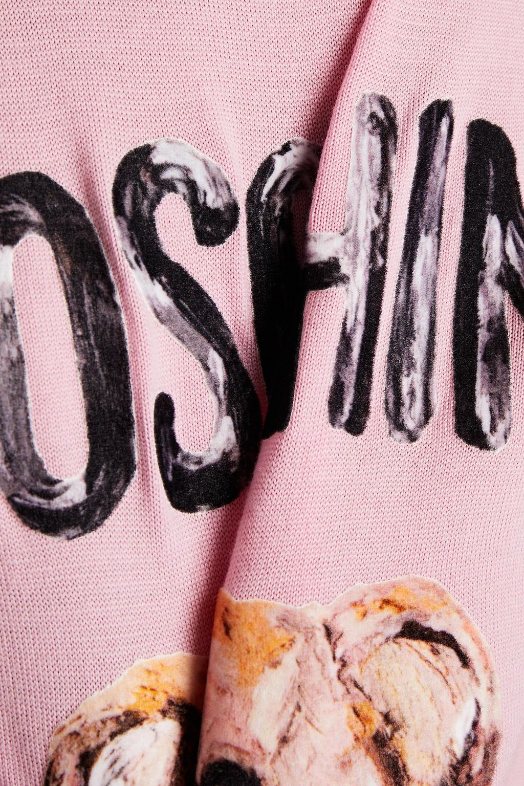 MOSCHINO Flocked printed wool sweater