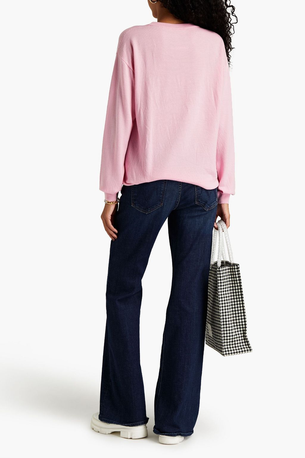 MOSCHINO Flocked printed wool sweater