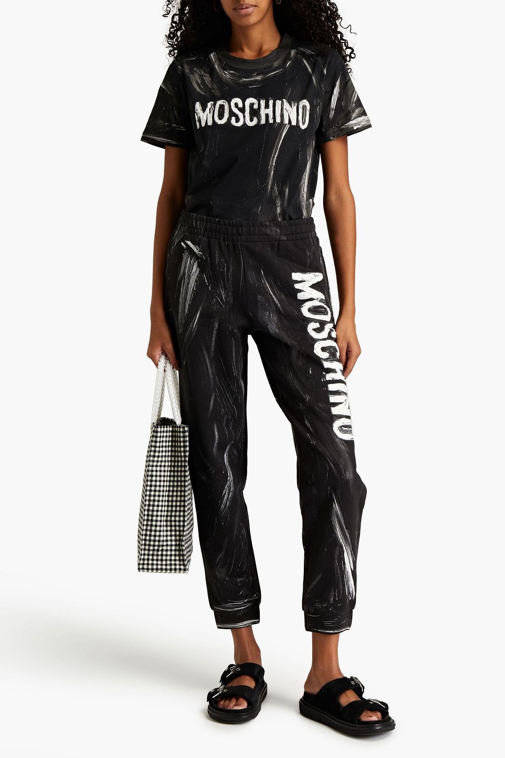MOSCHINO Printed cotton-jersey T-shirt